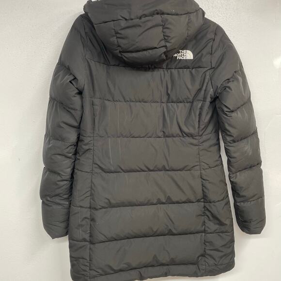 The North Face WOMEN'S GOTHAM DOWN PUFFER PARKA SZ SMALL 550-Down Black Long EUC - Picture 10 of 14